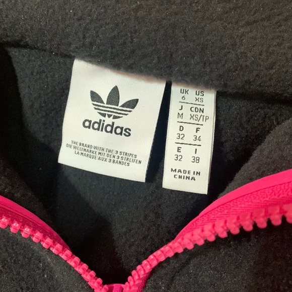NEVER WORN adidas fleece cropped sweater XS - black & pink - Picture 3 of 3